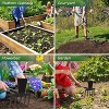 attop 63 Inch Garden Hoe Cultivator and 5-Tines Rake with 37-63 Inch Adjustable Long Handle - 4 of 4