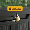 MaseiKar 80 Gallon Waterproof Deck Box, Lockable Resin Storage Box for Patio Furniture Cushions Garden Tools and Outdoor Delivery Storage - 2 of 4