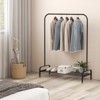 CostwayIndustrial Metal Garment Rack Heavy Duty Floor Cloth Rack w/ Shoe Storage Shelf - 4 of 4