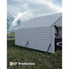 20'X20'x13' Enclosed Metal Carport for 2 Cars, Heavy Duty Steel Frame for All Weather, Permanent Shelter - 4 of 4