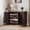 Acekool Farmhouse Shoe Cabinet, White and Red Flip Drawer Shoe Organizer, Gold Handles, Entryway Storage, Space Saving, 43.3"x15.4"x34.8" - 4 of 4