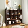 Walnut  3-layer bookcase, a fusion of retro and simplicity, suitable for storage - 2 of 4