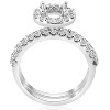 Pompeii3 7/8ct Diamond Engagement Wedding Ring Setting 14K White Gold Mounting - 3 of 4