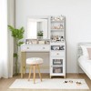 Makeup Vanity with Charging Station & 3-Light Modes - Desk with Mirror, 2 Drawers and Shelves - 2 of 4