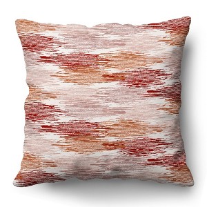 Americanflat 16"x16" Abstract Blurred Throw Pillow with Premium Polyester - Red - 1 of 4