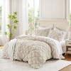 Kumasinova 2/3 PCS Twin Textured Floral Comforter Set with Bow Tie Accents,Soft Brushed Microfiber Bedding Set with Comforter & Sham,Machine Washable - 2 of 4