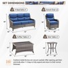 Gymojoy Outdoor Patio Sofa Chairs Coffee Table with Swivel Chairs for Garden  Yard - 2 of 4