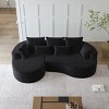 KWPZQEB 105'' Curved Sectional Sofa, 4-Seater Modular Sectional Sofa with 7 Pillows & Deep Seat, Comfy Chenille Couches for Living Room - 4 of 4