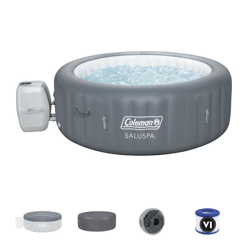 Bestway Coleman Palm Springs 4 to 6 Person EnergySense Smart AirJet Plus Inflatable Hot Tub Outdoor Spa with 140 AirJets and Insulated Cover, 1 of 7