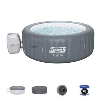 Bestway Coleman Palm Springs 4 to 6 Person EnergySense Smart AirJet Plus Inflatable Hot Tub Outdoor Spa with 140 AirJets and Insulated Cover