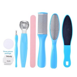 Swtroom 8 Pieces Stainless Steel Feet Files Scraper Foot Files Kit  Foot Rasp and Pedicure Tools Callus Remover Foot Grater for Dead Skin - 1 of 4
