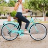 INFURNIC Bicycles 7 Speed Ladies Bike with Steel Frame and V Brakes for Women Commuter and Leisure Riding, Green, 66.5"*45.7"*22.05" - 2 of 4