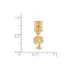 Black Bow Jewelry 14k Yellow Gold Plated Sterling Silver Palm Tree Dangle Bead Charm - 2 of 3