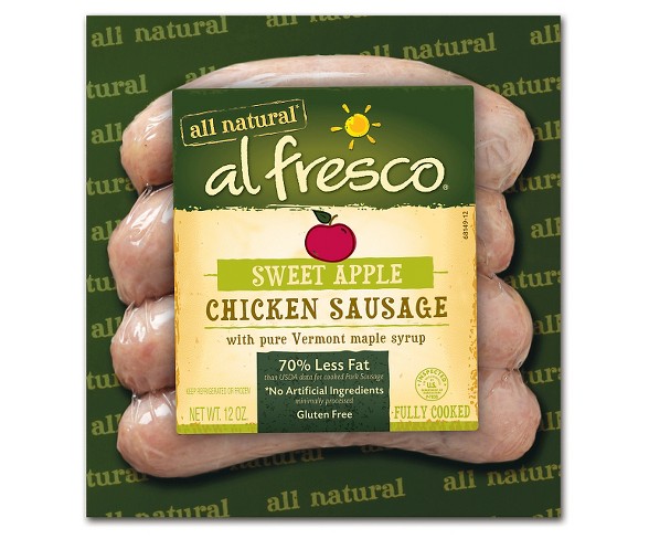 Al Fresco Sweet Apple Fully Cooked Chicken Sausage 11oz
