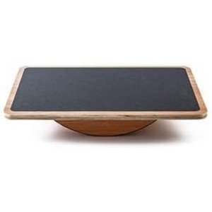 Wooden Wobble Balance Board for Standing Desk, Anti-Slip Rocker Board for Core Strength & Stability Training - 1 of 4