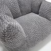 CAVINAS Chenille Fabric Bean Bag Chair,Lazy Sofa Chair with Armrest and High-Resilience Foam,Lounge Chair for Living Room - 4 of 4