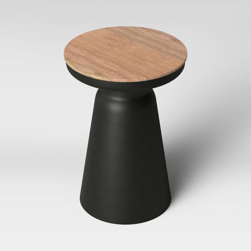 Gino Turned Drum Accent Table Black - Threshold&#8482;, 3 of 10