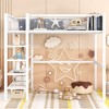 Whisen Morden Design Metal Loft Bed with 4-Tier Shelves and Storage - 2 of 4