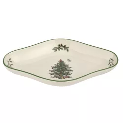 Spode Christmas Tree Diamond Shape Dish - 8.8 Inch