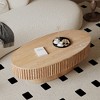 Airsurfer Compact Natural Wood Coffee Table Modern Designer Coffee Table Living Room Accent for Stylish Living Rooms - 4 of 4
