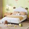 Okak Twin/Full Platform Bed Frame with Upholstered Cute Sheep-Shaped Headboard for Kids Noise-Free Bed Strong Wood Slats Easy Assembly - 2 of 4