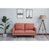 Linen Sofa Modern Couch Comfy Loveseat with Wooden Legs for Living Room, Bedroom, Office - 3 of 4