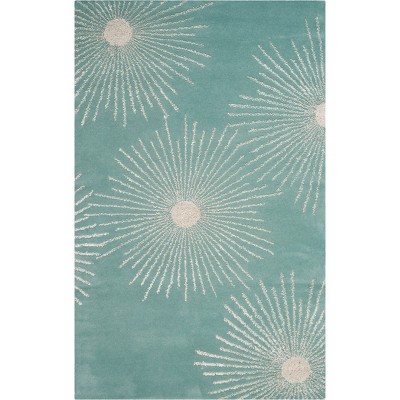 6'x9' Burst Tufted Rug Teal - Safavieh