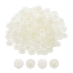Unique Bargains Plastic Decoration Furniture White Screw Cap Covers - 1 of 3