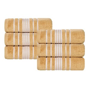 Zero Twist Cotton Solid and Jacquard Bathroom Towel Set by Blue Nile Mills - 1 of 4