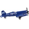 Vought F4U Corsair Fighter Aircraft Blue "United States Marine Corps" with Runway Section Diecast Model Airplane by Runway24 - 2 of 4