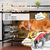 KTMBDW Furniture Style Large Dog Crate with 360¡ã & Adjustable Raised Feeder for Dogs 2 Stainless Steel Bowls -End Table House Pad, Indoor Use, Brown - 4 of 4