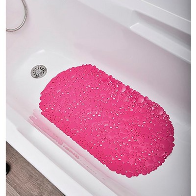 Evideco French Home Goods Bubbles Non-Slip Oval Bathtub Mat 28 L x 15 W