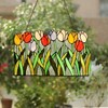 Chloe Lighting Tulipa Tiffany-Glass Tulips Window Panel 18" Wide - 4 of 4