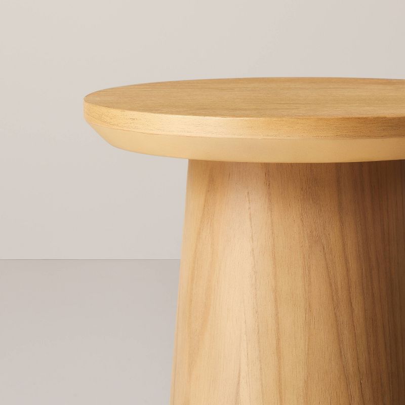 Wooden Round Pedestal Accent Drink Table - Hearth & Hand™ with Magnolia, 5 of 11