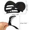 Unique Bargains Women's Plastic Hair Claws 3.39"x1.89"x0.91" 2Pcs - 4 of 4