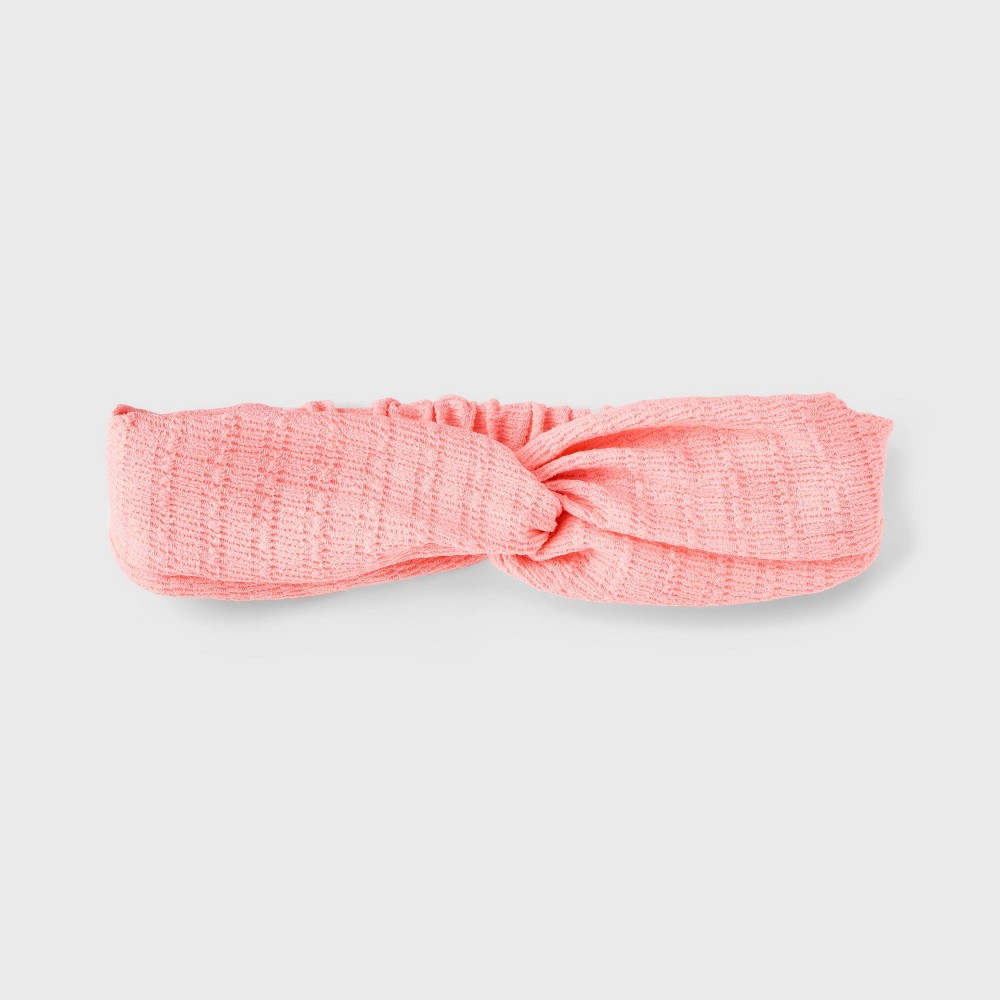 Textured Twist Headwrap - Universal Thread Pink,brown and dark green