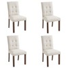 CAVINAS Polyester Armless Living Room Chairs Set of 2,Dining Chairs with Tufted Back for Dining Room,Kitchen - 2 of 4