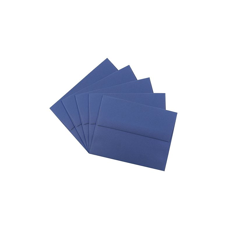 JAM Paper A2 Invitation Envelopes 4.375 x 5.75 Presidential Blue 50/Pack (563913396I) , 3 of 5