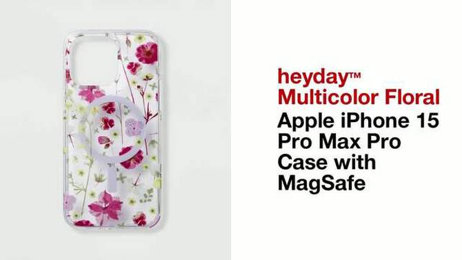 Apple iPhone 15 Pro Max Pro Case with MagSafe - heyday&#8482; Multicolor Floral, 2 of 6, play video