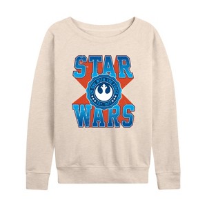 Women's - Star Wars - Americana Lightweight French Terry Wide Neck Long Sleeve Shirt - 1 of 4