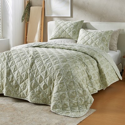Patina Vie Vintage Floral Printed Quilt Set with Shams