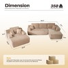 XIZZI Modular Sectional Sofa Couch, L/U-Shape Upholstered Couch, Modern Minimalist Couches for Living Room, Free Combination Deep Seat Corner Couch - 3 of 4