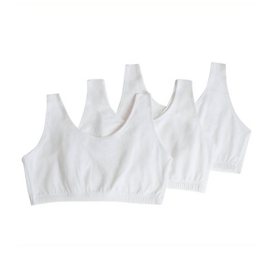 Fruit Of The Loom Women's Tank Style Cotton Sports Bra 3-pack White/white/ white 46 : Target