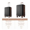 FONTOI Hardshell Luggage Sets 2 Piece(20/28), Expandable(only 28") Suitcases with Double Wheels, Carry-on Luggage, Black Brown, 18.5"*11.6"*27.5" - 3 of 4