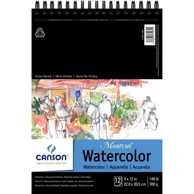 Canson Montval Spiral Watercolor Pad 9"X12"-10 Sheets
