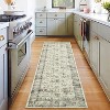 Washable Vintage Runner Rug, Low Pile Oriental Carpet, Non-Slip Kitchen/Bath Entryway Mat, Stain-Resistant Indoor Carpet - 2 of 4