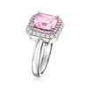 Ross-Simons 2.40 ct. t.w. Simulated Pink Sapphire Ring With .30 ct. t.w. Czs in Sterling Silver - 3 of 4