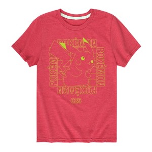 Boys' - Pokémon - Pikachu Battle Mode Neon Short Sleeve Graphic T-Shirt - 1 of 4