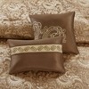 Gracie Mills Pruitt 24-Piece Jacquard Paisley Room-in-a-Bag Set - California King - Brown - 2 of 4