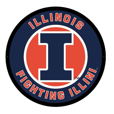 Evergreen Ultra-Thin Edgelight LED Wall Decor, Round, University of Illinois- 23 x 23 Inches Made In USA